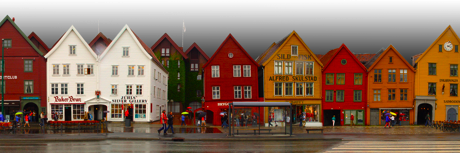 undefined Hanseatic Buildings in Brygge, Bergen, Oslo, Norway