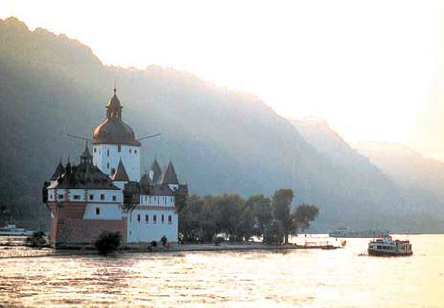 The Loreley Valley (Lorelei Valley), Germany, Lorelei Rock on the Rhine River The Loreley Valley (Lorelei Valley), Germany, Lorelei Rock on the Rhine River, Pfalzgrafenstein
