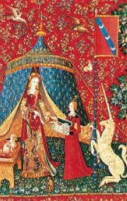 Tapestry at the Objets d'Art, the Louvre, Paris, France Paris, France, tapestry in the Louvre's Objets d'Art