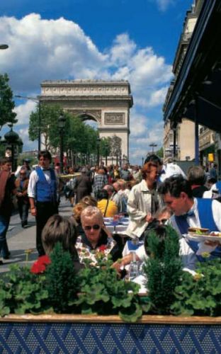 Paris, France, cafe near Arc de Triomphe
